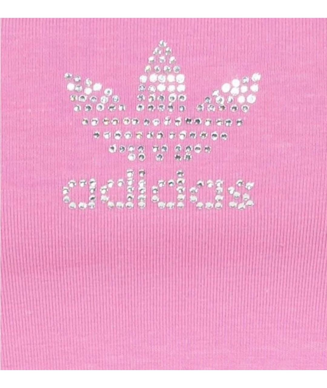 ADIDAS Розовая хлопко-эластановая майка, фото 5