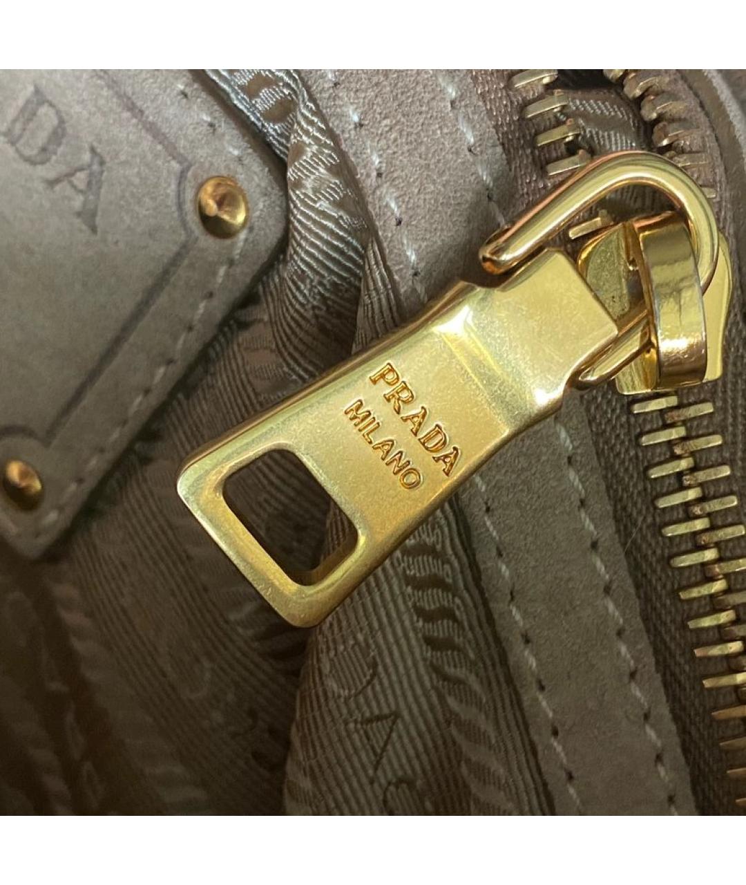 PRADA Синяя меховая сумка с короткими ручками, фото 7