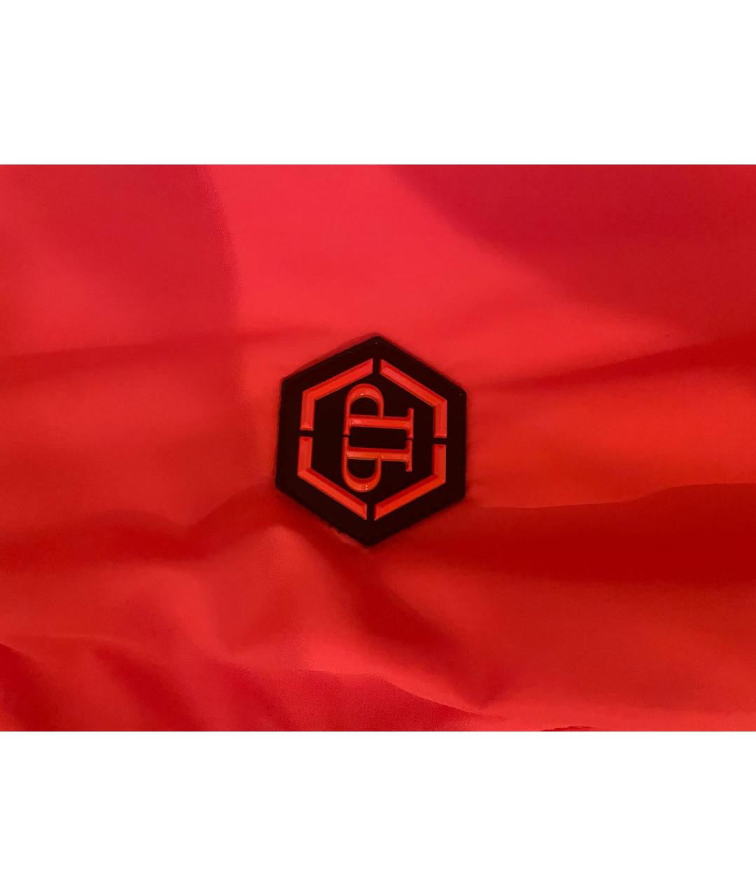 PHILIPP PLEIN Оранжевая полиэстеровая куртка, фото 3