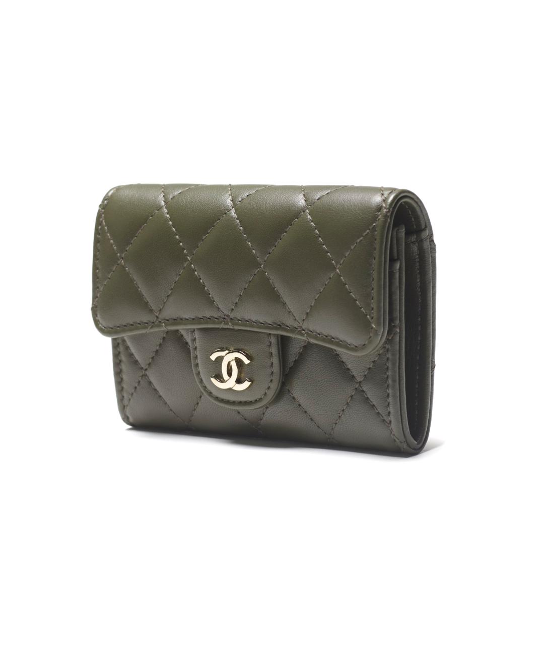 CHANEL Хаки кожаный кардхолдер, фото 2