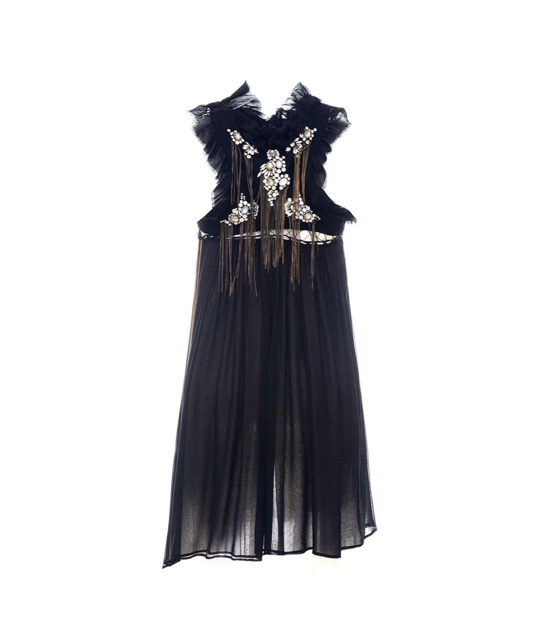 ROBERTO CAVALLI Черное вискозное вечернее платье, фото 2