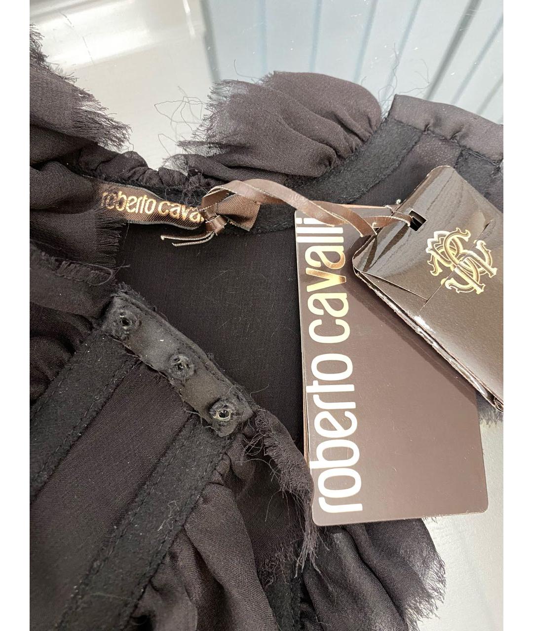 ROBERTO CAVALLI Черное вискозное вечернее платье, фото 8