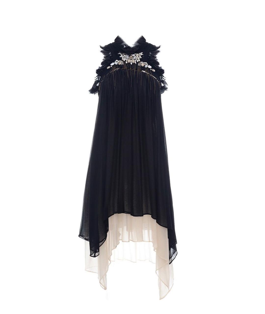 ROBERTO CAVALLI Черное вискозное вечернее платье, фото 1