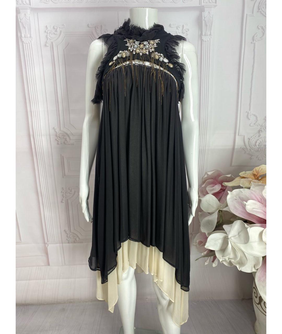 ROBERTO CAVALLI Черное вискозное вечернее платье, фото 5