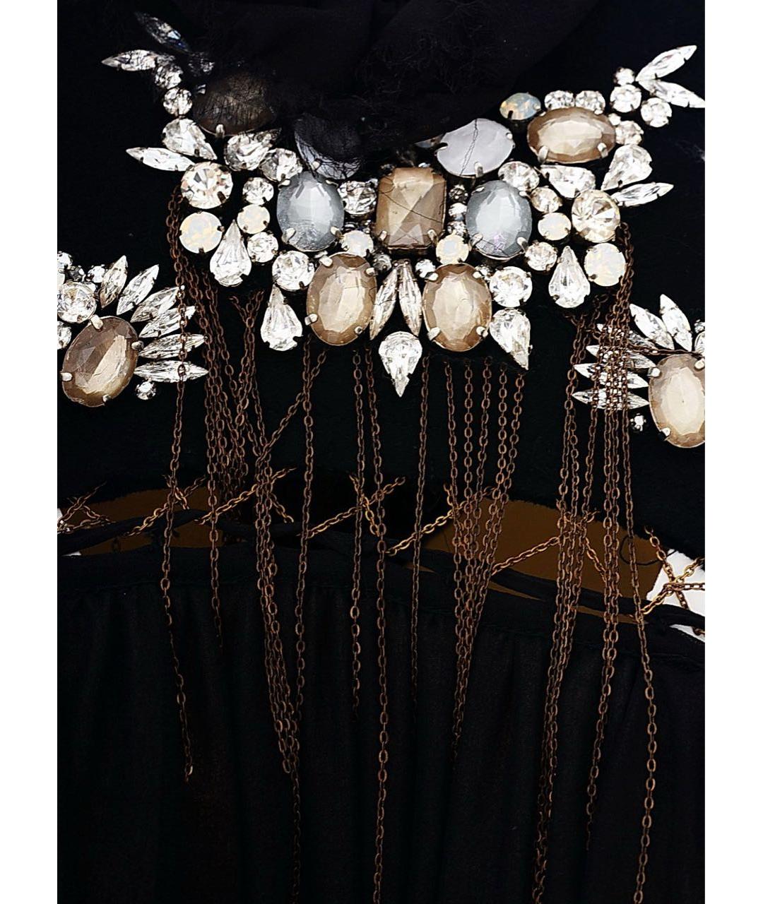 ROBERTO CAVALLI Черное вискозное вечернее платье, фото 4