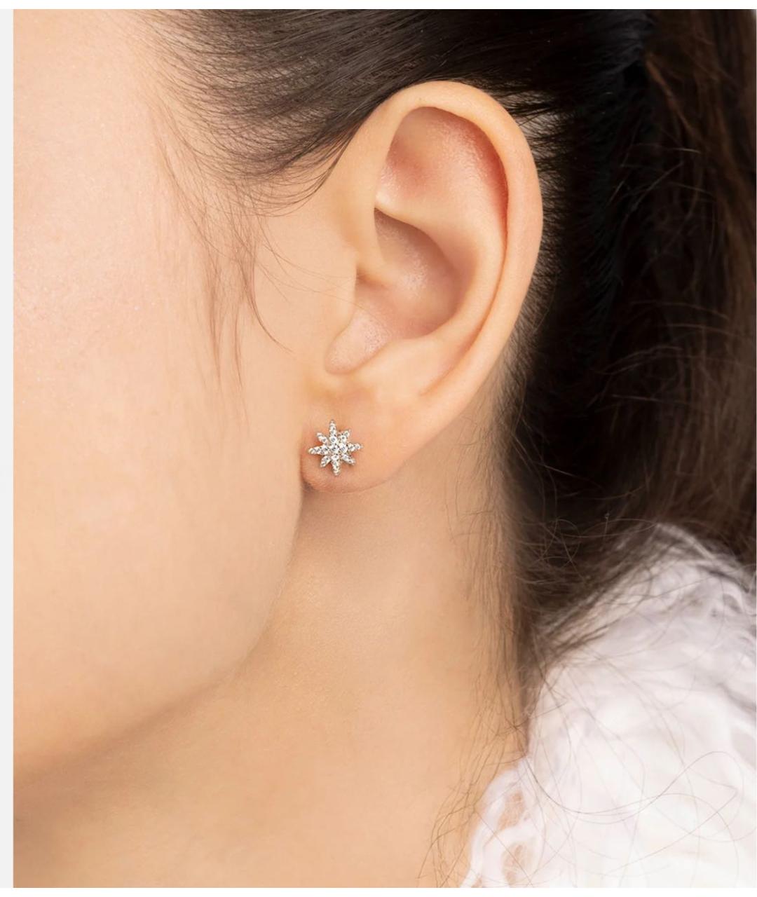 APM Monaco Белые серебряные серьги, фото 3