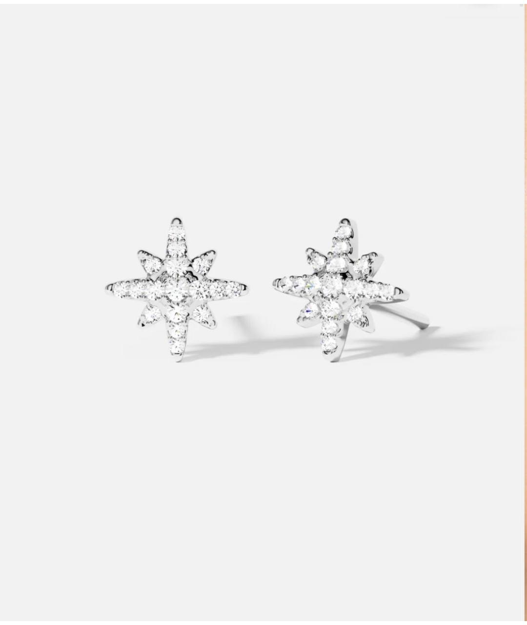 APM Monaco Белые серебряные серьги, фото 4