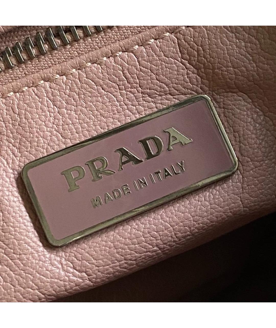 PRADA Черная кожаная сумка с короткими ручками, фото 6