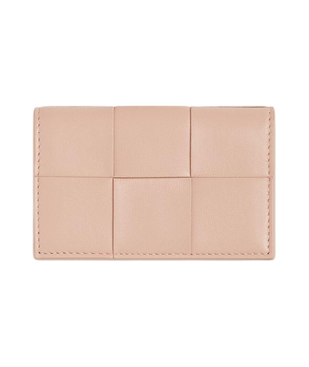 BOTTEGA VENETA Розовый кожаный кардхолдер, фото 1