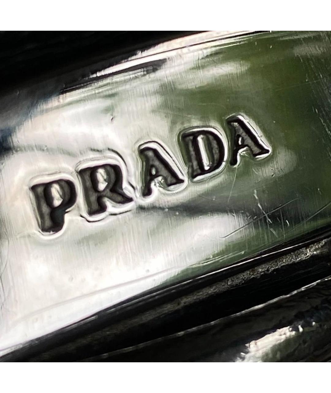 PRADA Черная кожаная сумка с короткими ручками, фото 3