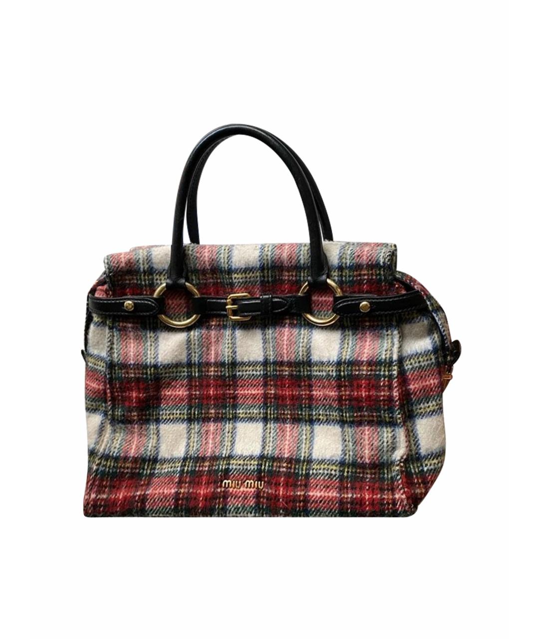 MIU MIU Мульти шерстяная сумка с короткими ручками, фото 1