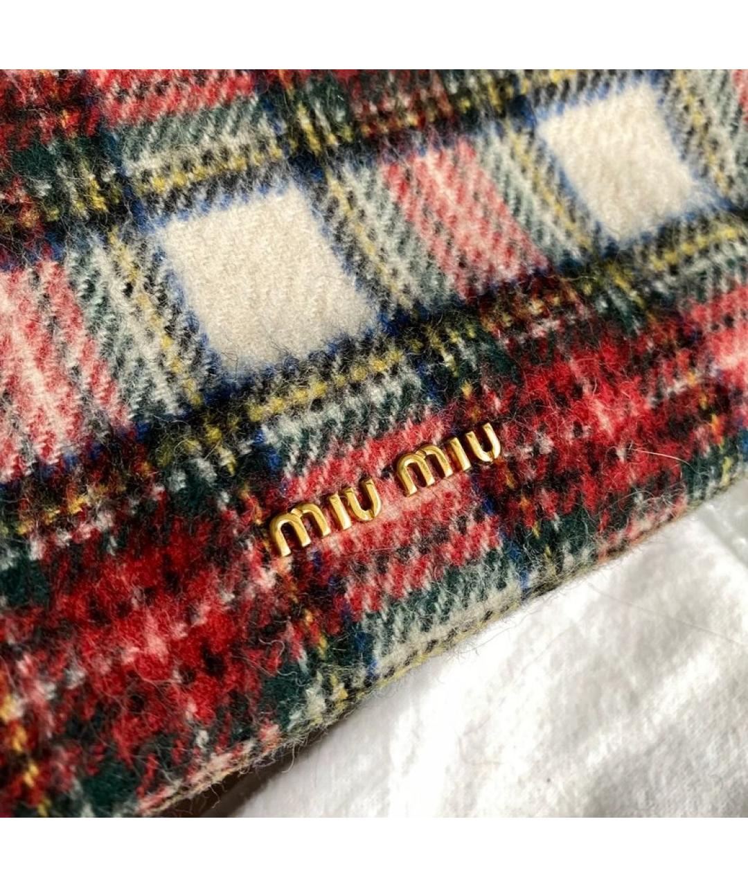 MIU MIU Мульти шерстяная сумка с короткими ручками, фото 3
