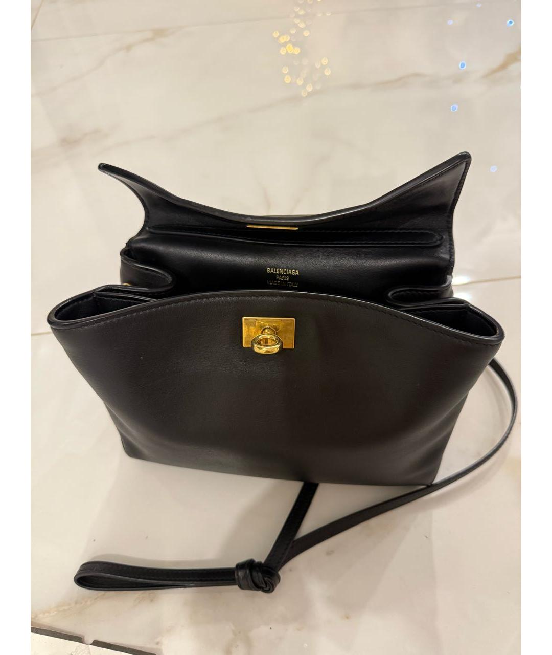 BALENCIAGA Черная кожаная сумка с короткими ручками, фото 8