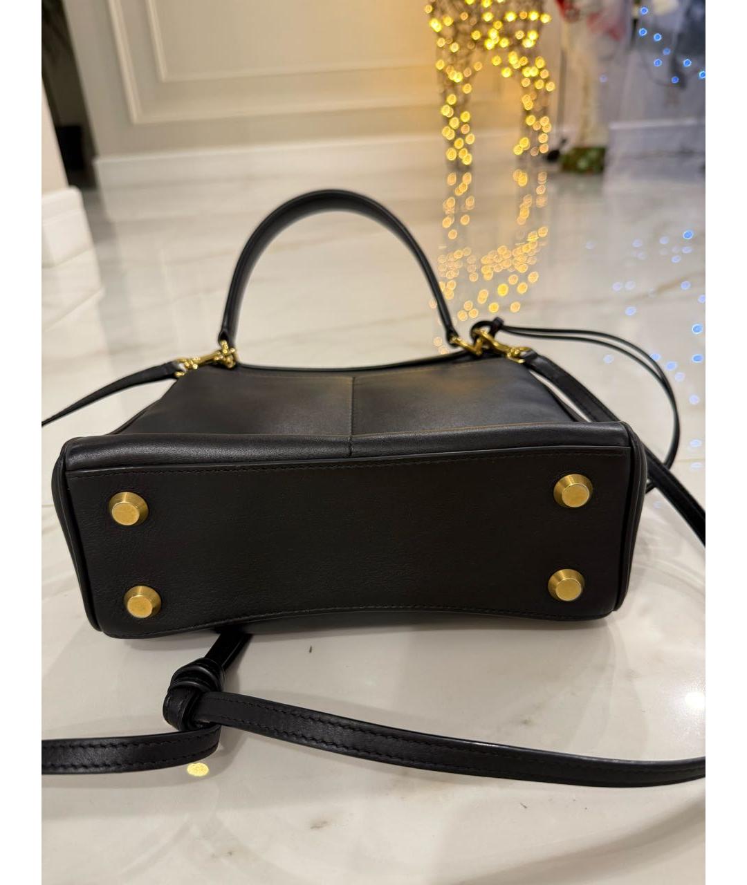 BALENCIAGA Черная кожаная сумка с короткими ручками, фото 6