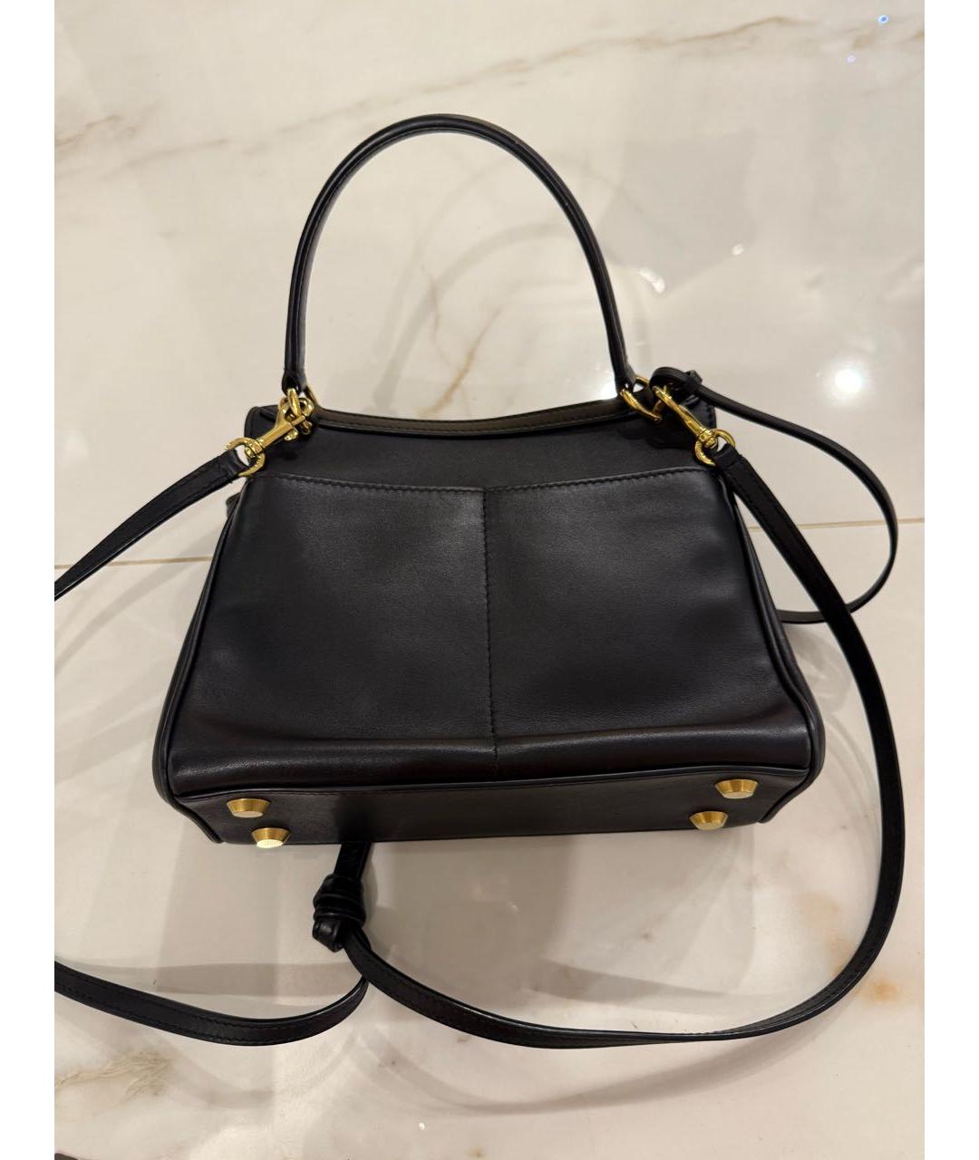 BALENCIAGA Черная кожаная сумка с короткими ручками, фото 3