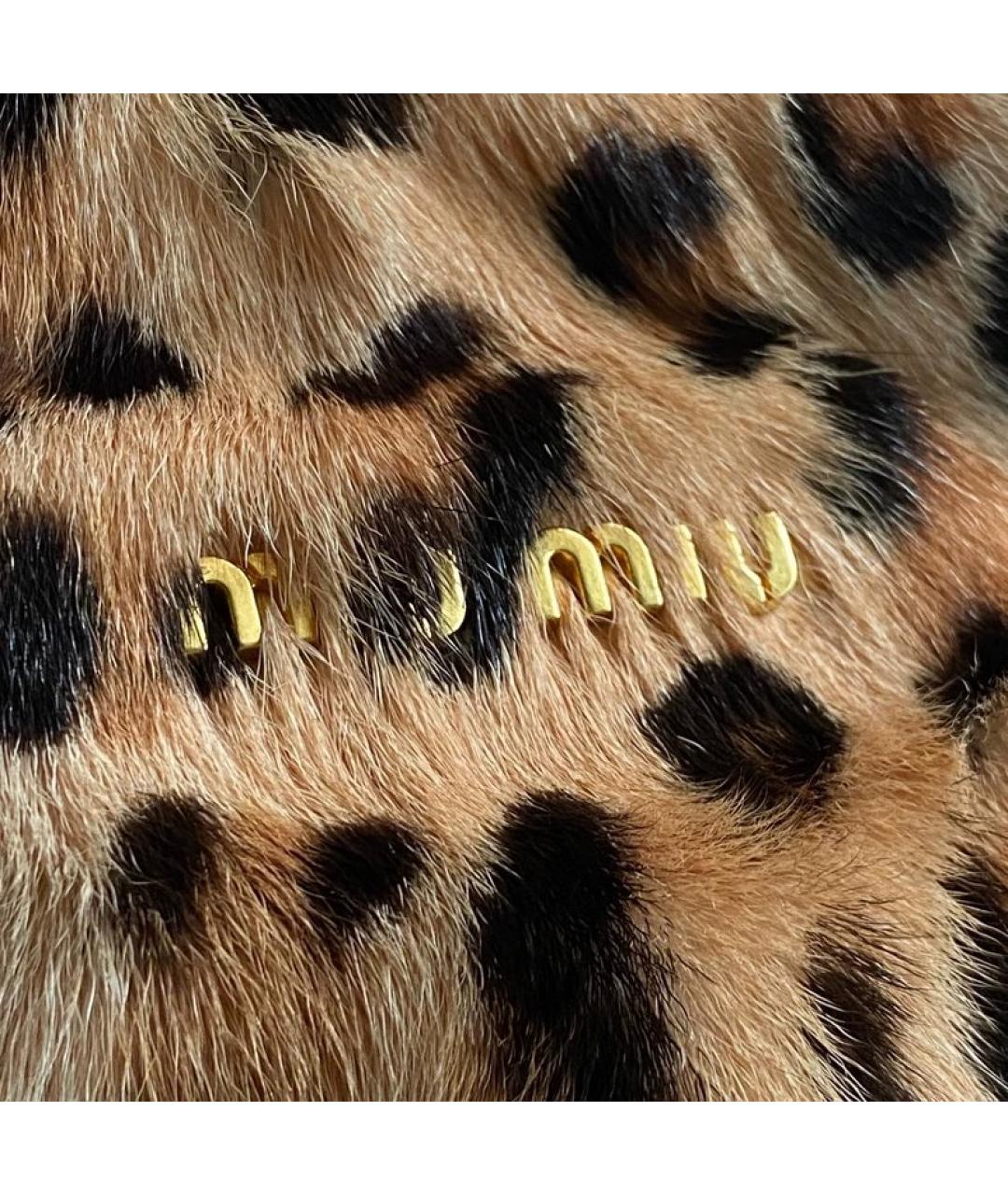 MIU MIU Меховая сумка с короткими ручками, фото 4