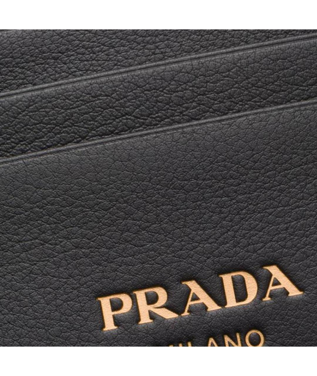 PRADA Черный кожаный кардхолдер, фото 3