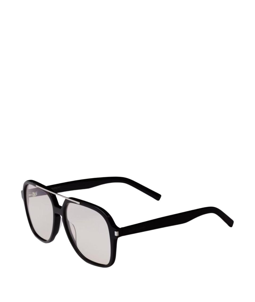 SAINT LAURENT Черные пластиковые солнцезащитные очки, фото 1