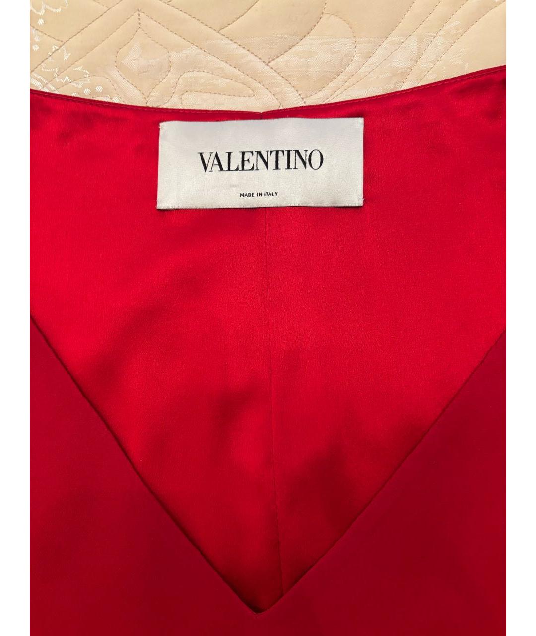 VALENTINO Красное ацетатное коктейльное платье, фото 4