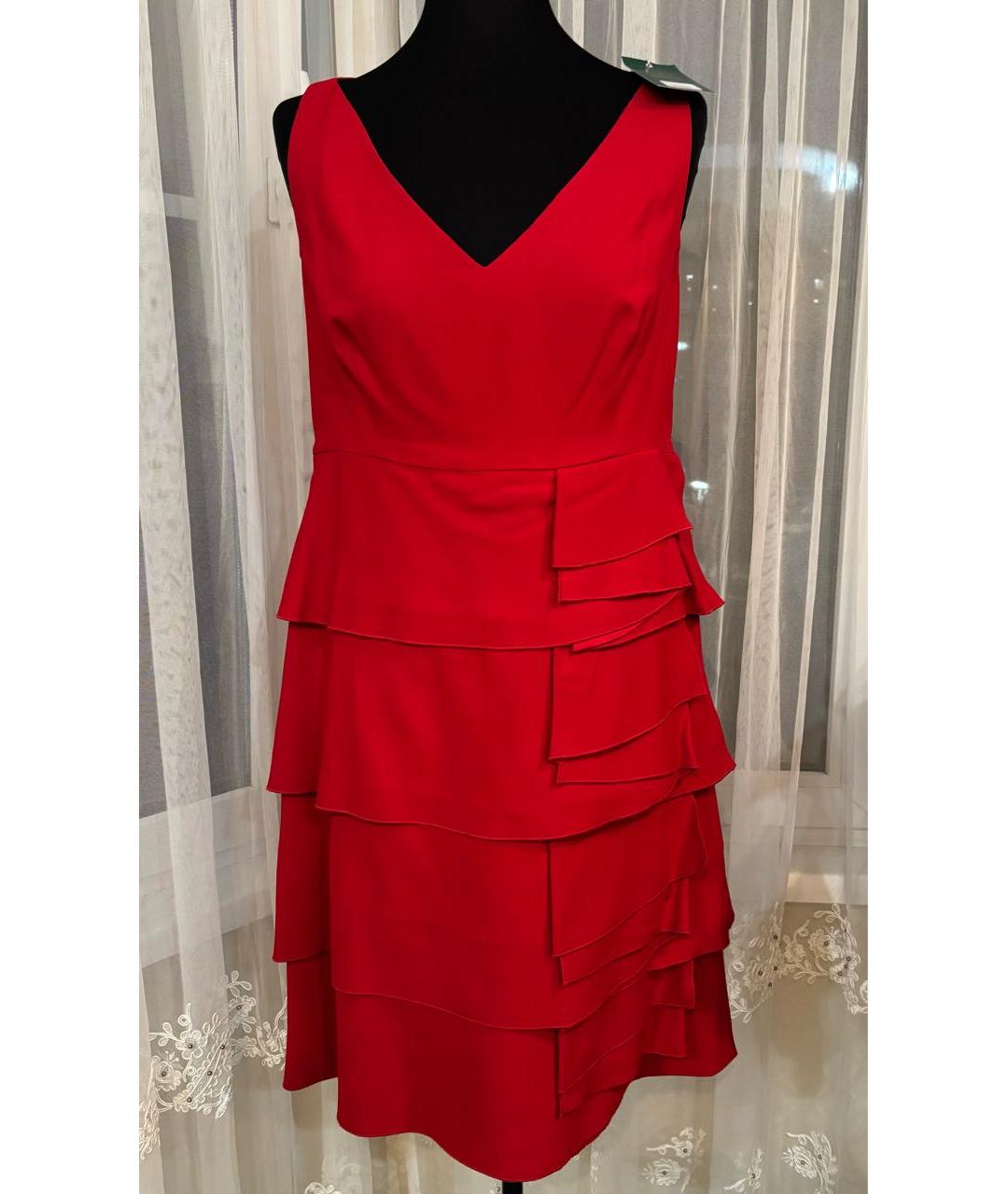 VALENTINO Красное ацетатное коктейльное платье, фото 6