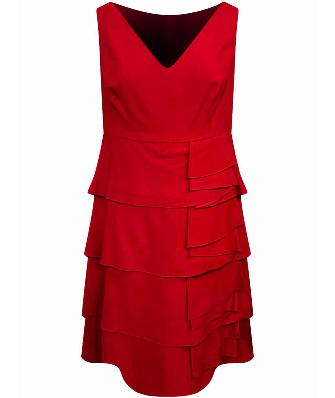 VALENTINO Красное ацетатное коктейльное платье, фото 1