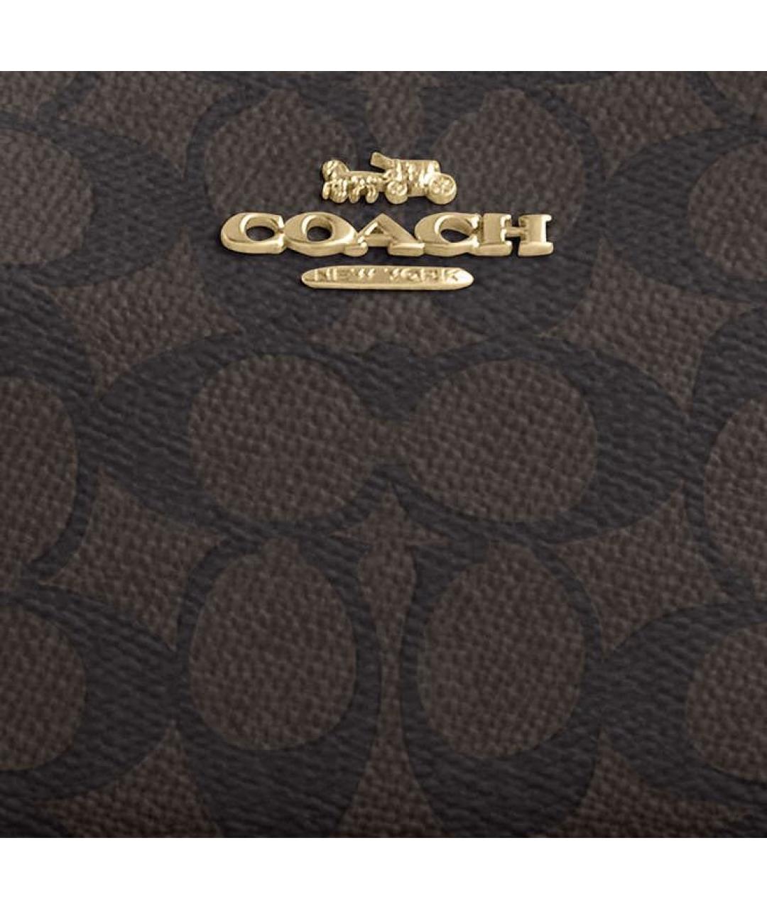 COACH Коричневая кожаная сумка через плечо, фото 8