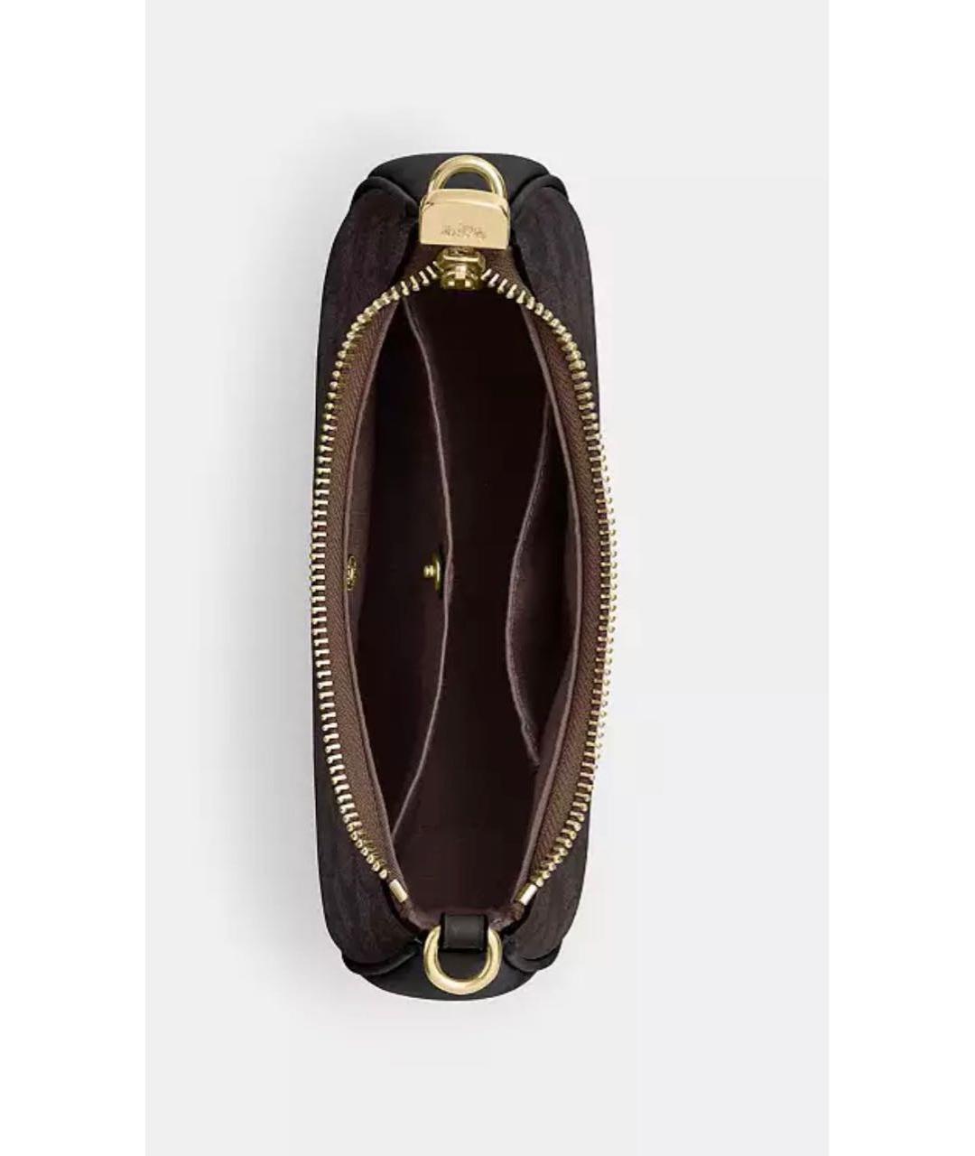 COACH Коричневая кожаная сумка через плечо, фото 3