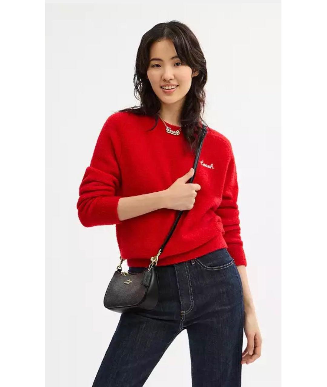 COACH Коричневая кожаная сумка через плечо, фото 6