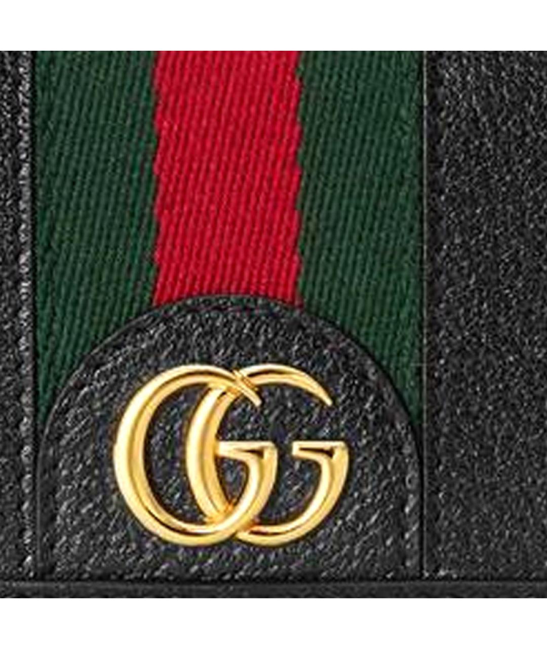 GUCCI Черный кожаный кардхолдер, фото 6