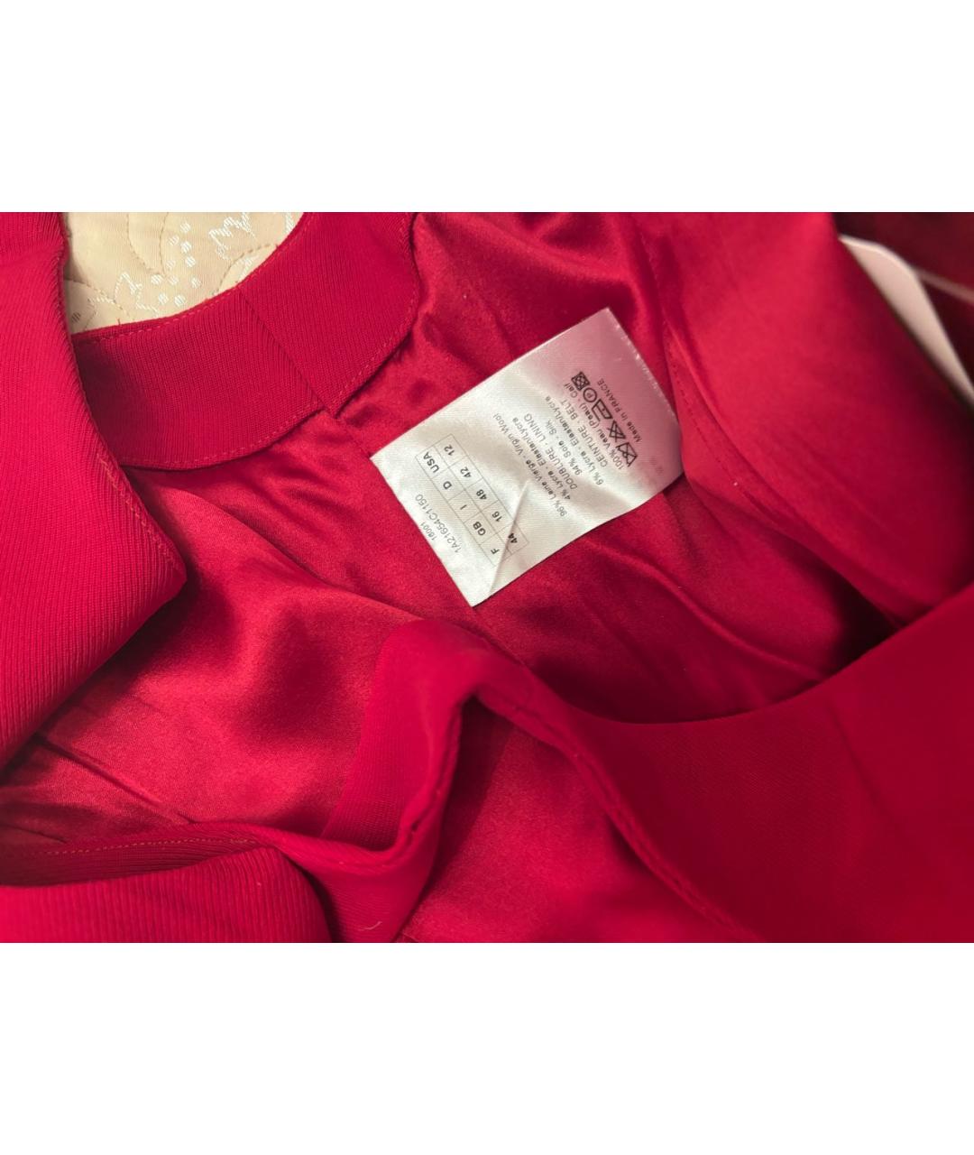 CHRISTIAN DIOR Красное шелковое коктейльное платье, фото 5