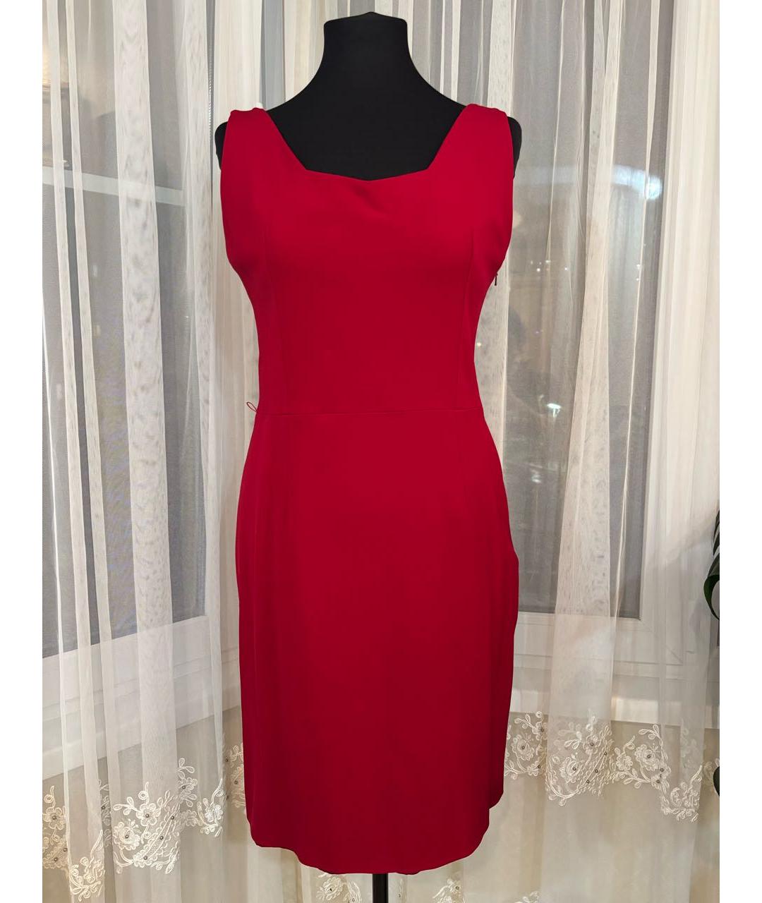 CHRISTIAN DIOR Красное шелковое коктейльное платье, фото 6