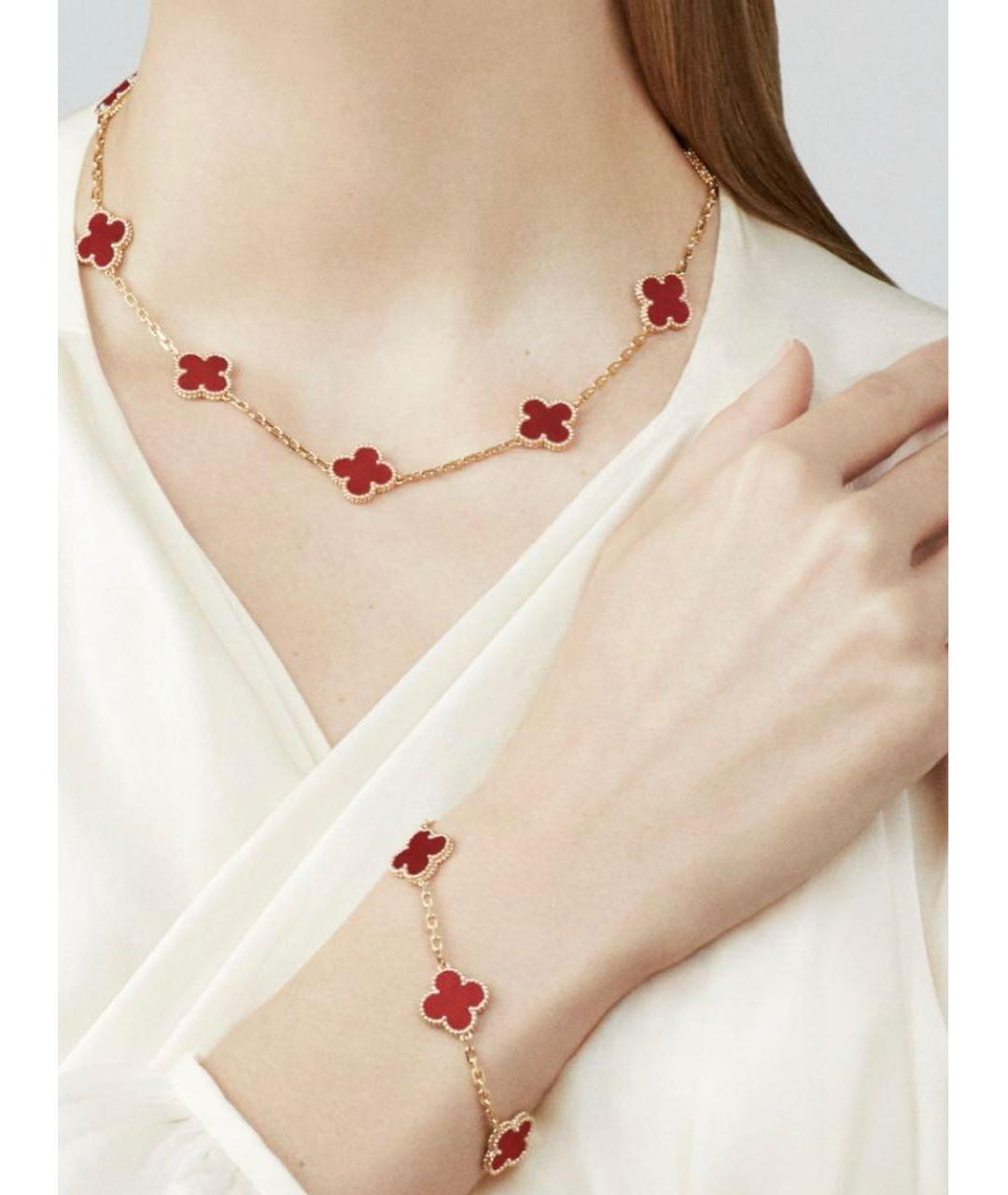 VAN CLEEF & ARPELS Красный браслет из желтого золота, фото 3