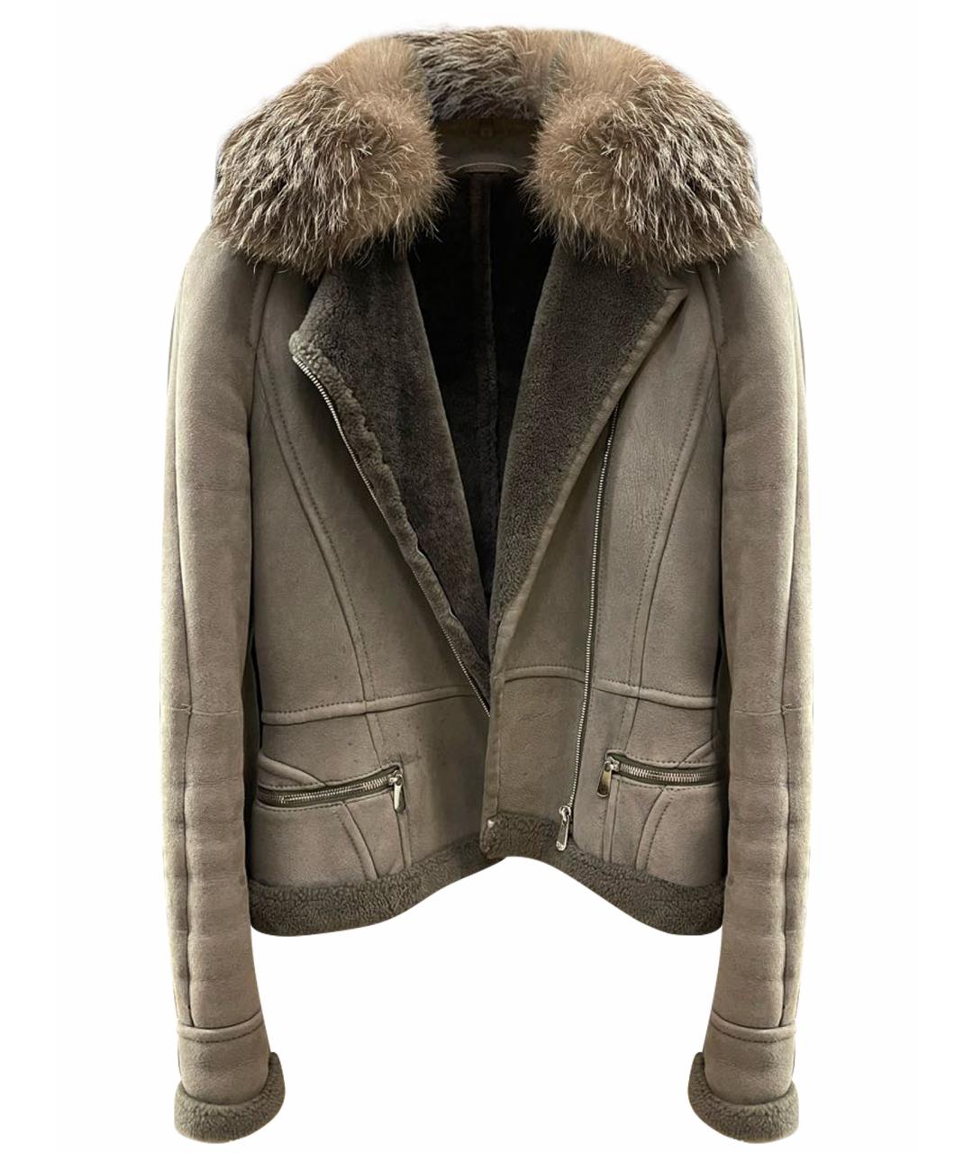 CHRISTIAN DIOR Антрацитовая меховая дубленка, фото 1