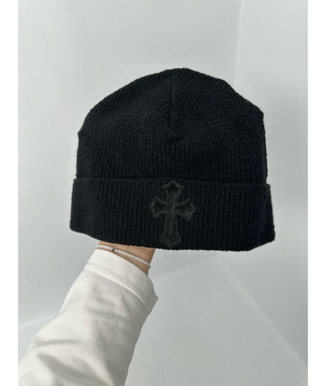 CHROME HEARTS Черная хлопковая шапка, фото 6