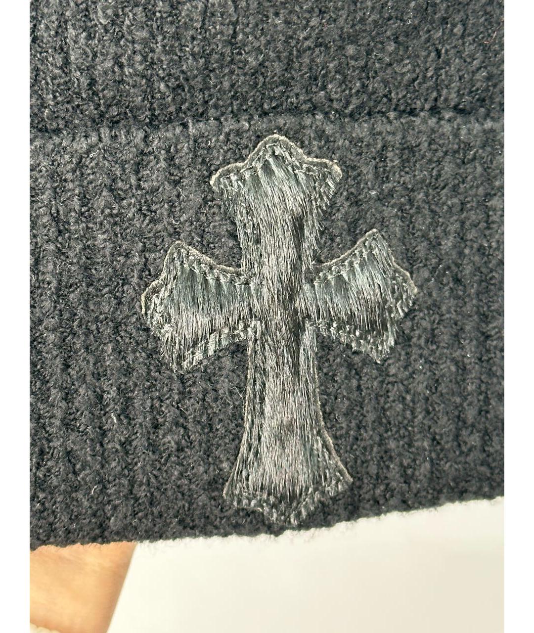 CHROME HEARTS Черная хлопковая шапка, фото 2