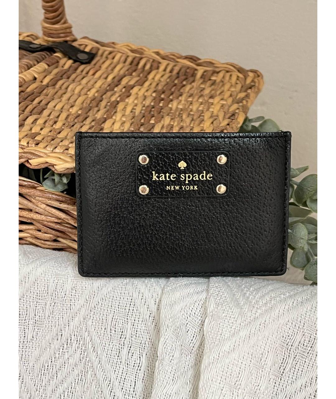 KATE SPADE Черный кожаный кардхолдер, фото 7