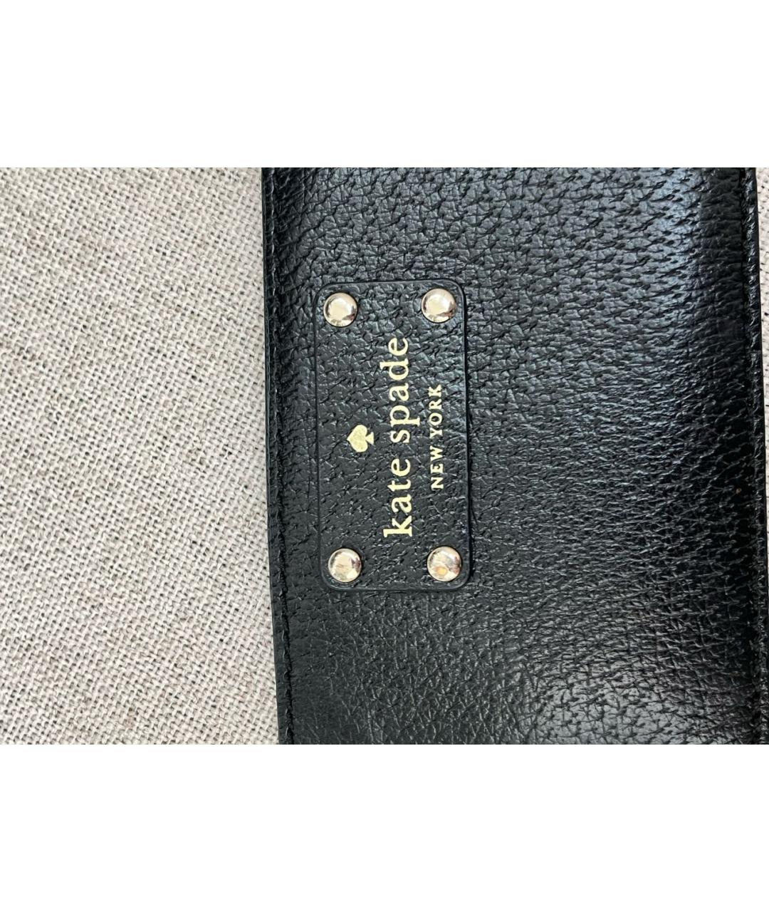 KATE SPADE Черный кожаный кардхолдер, фото 3