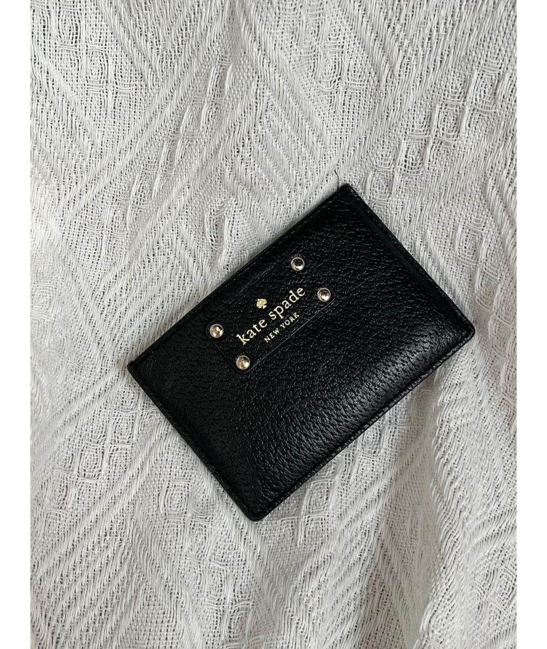 KATE SPADE Черный кожаный кардхолдер, фото 4