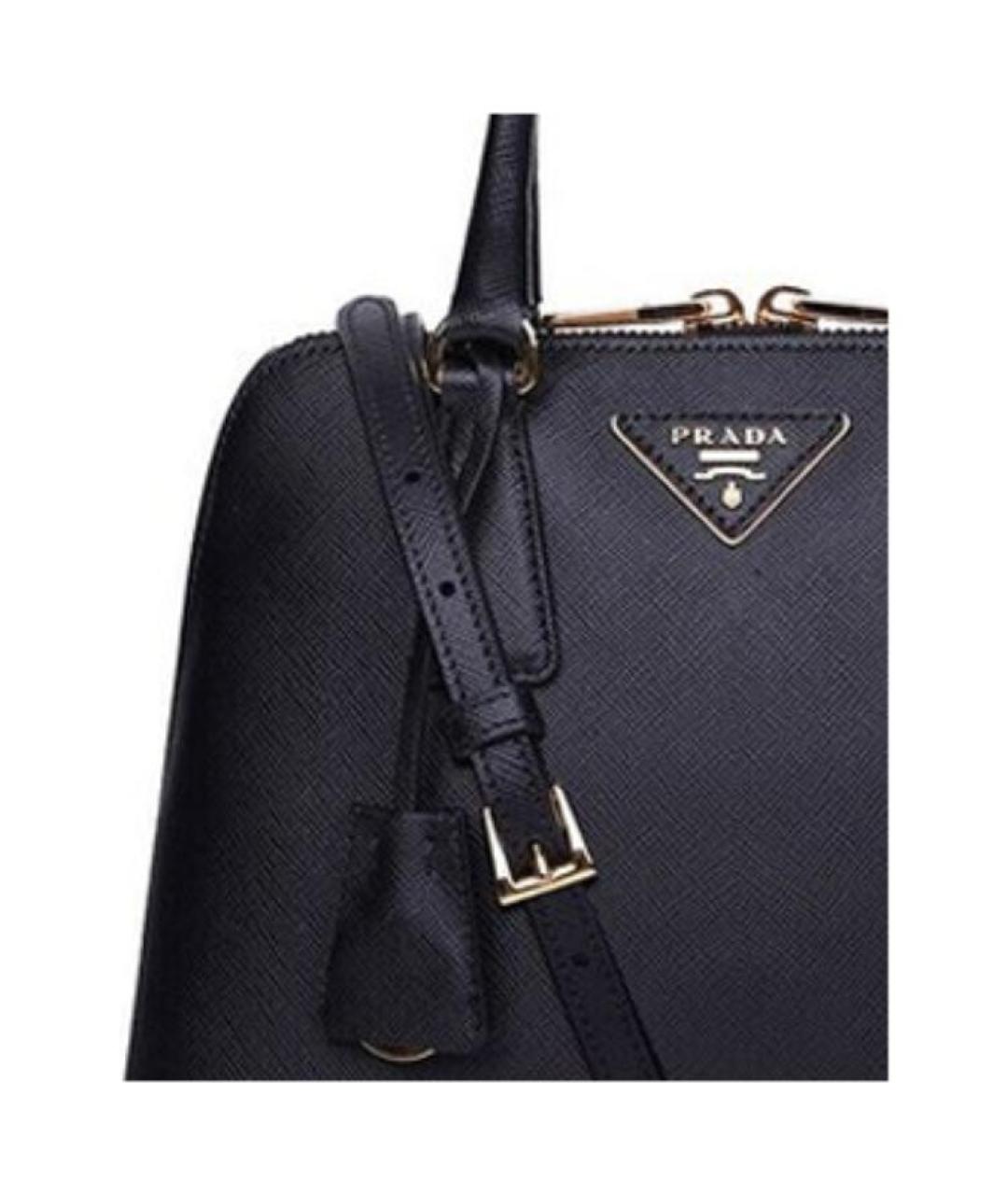 PRADA Черная кожаная сумка через плечо, фото 4