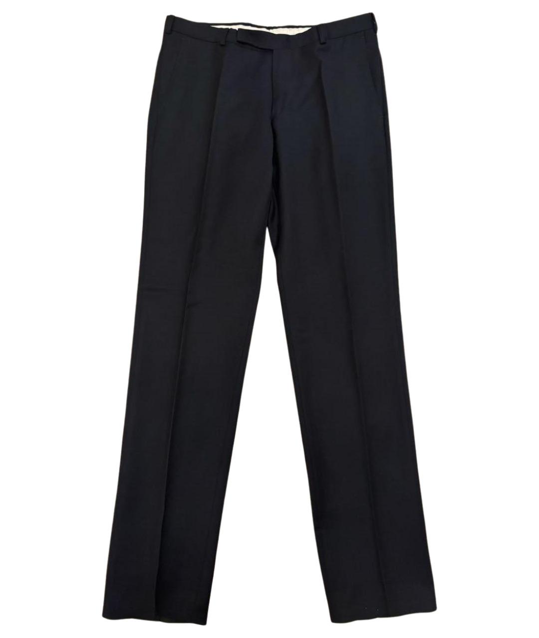 ZZEGNA Черные шерстяные классические брюки, фото 1