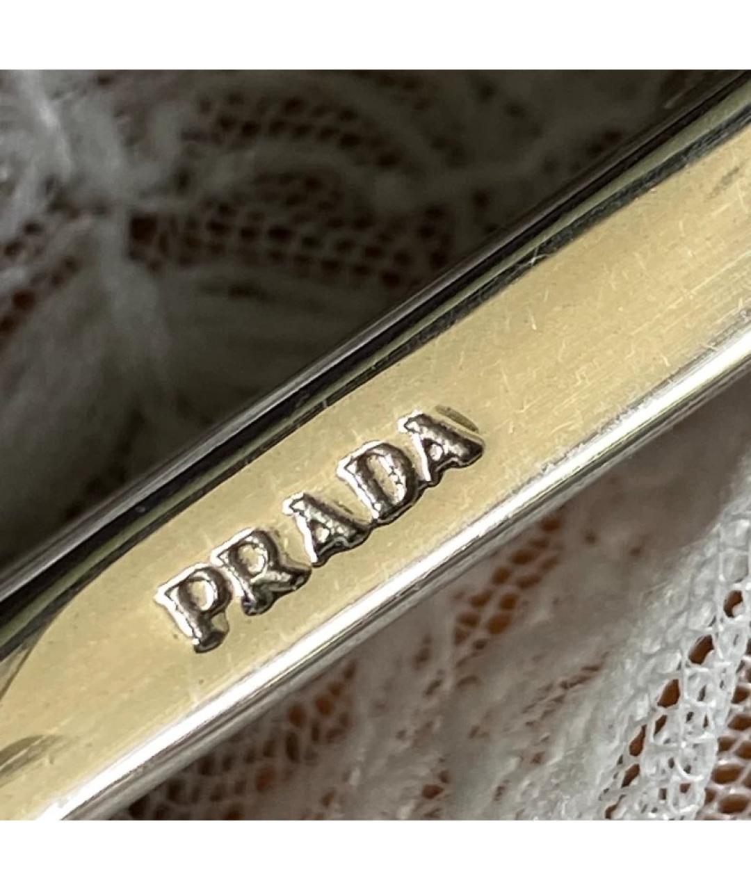 PRADA Коричневая кожаная сумка с короткими ручками, фото 6