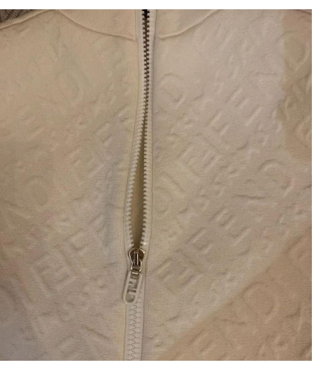 FENDI Белое вискозное повседневное платье, фото 5