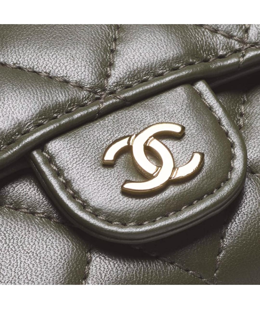 CHANEL Хаки кожаный кардхолдер, фото 4