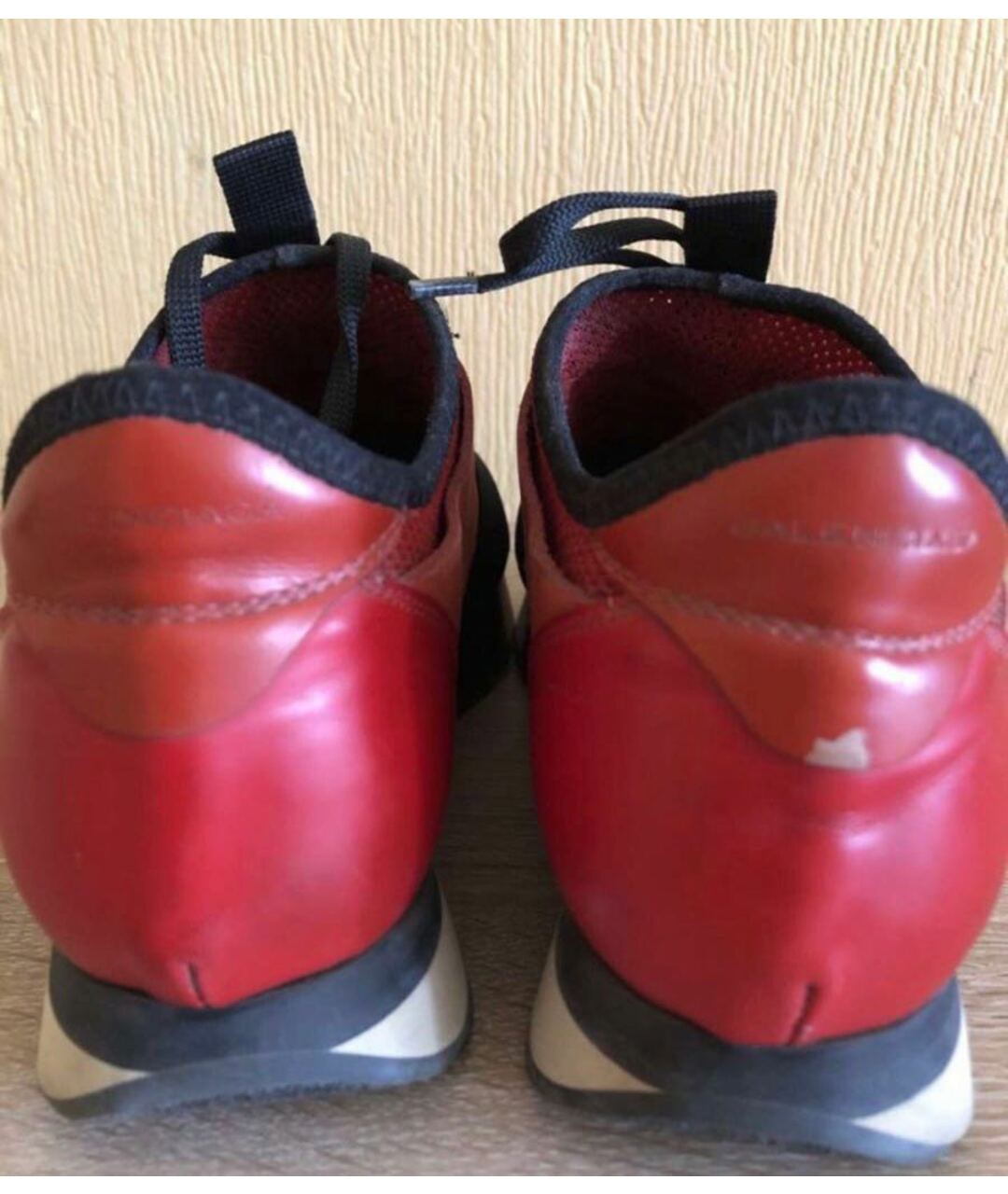BALENCIAGA Красные нубуковые кроссовки, фото 7