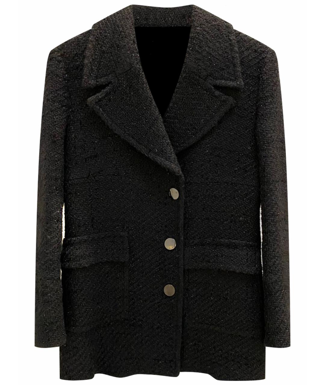 PINKO Черный твидовый жакет/пиджак, фото 1