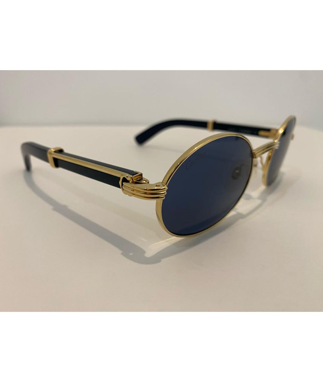 CARTIER Темно-синие металлические солнцезащитные очки, фото 3