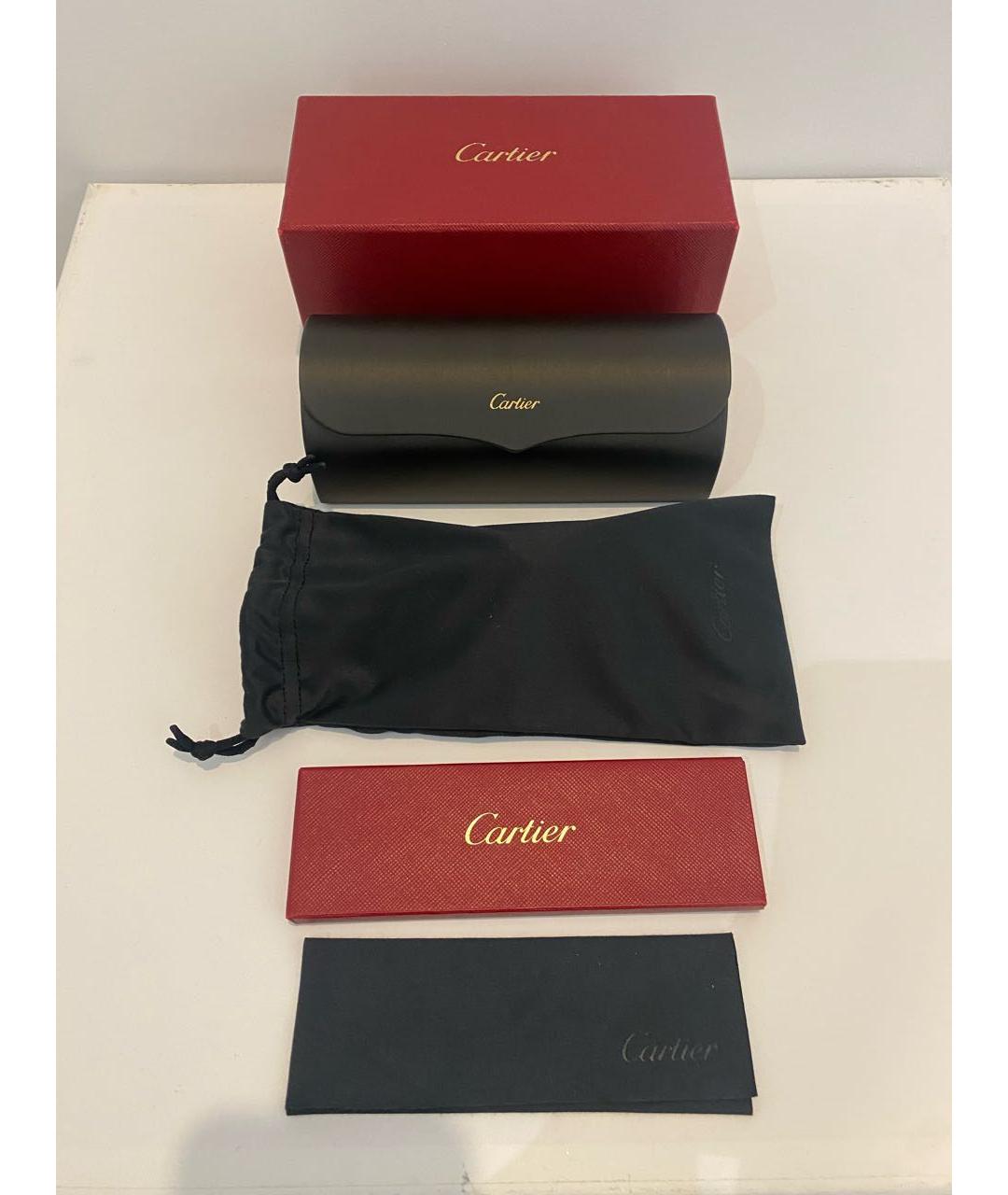 CARTIER Темно-синие металлические солнцезащитные очки, фото 4