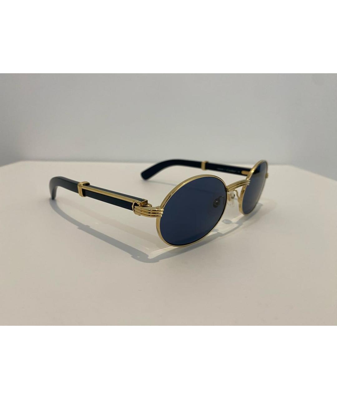 CARTIER Темно-синие металлические солнцезащитные очки, фото 2