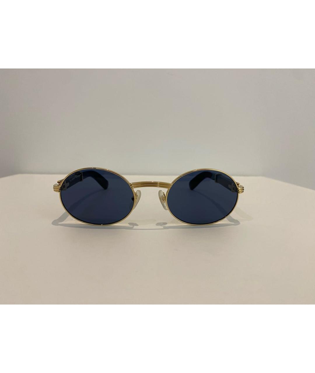 CARTIER Темно-синие металлические солнцезащитные очки, фото 5