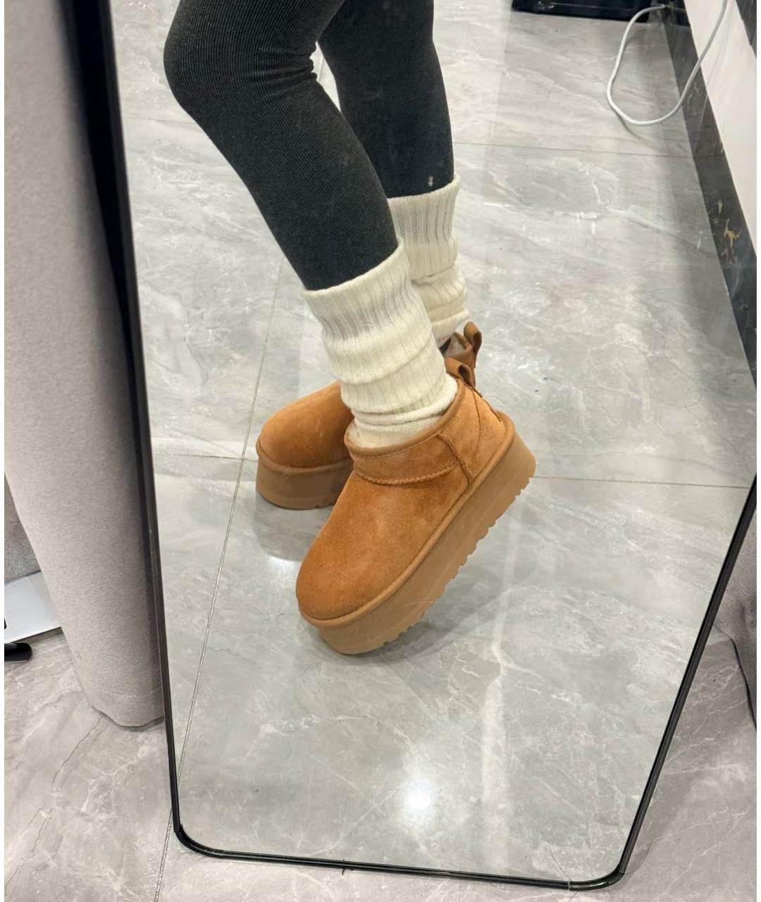 UGG AUSTRALIA Коричневые замшевые полусапоги, фото 6